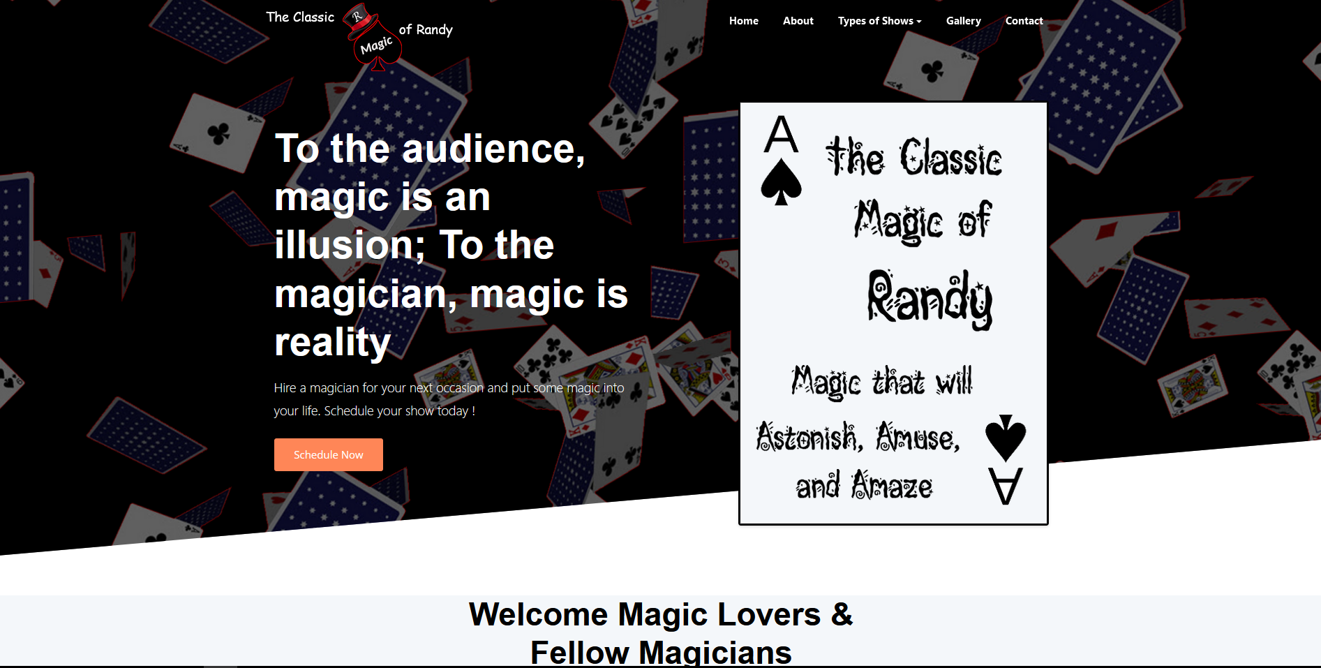 Website Design / Development - The Magic of Randy